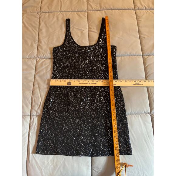 Express black dream‎ weight cotton scoop neck sequin dress size extra small ￼ - Picture 1 of 6